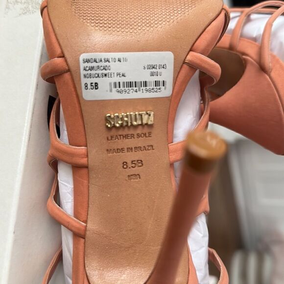 SCHUTZ Orange Cage Heels - Picture 6 of 6